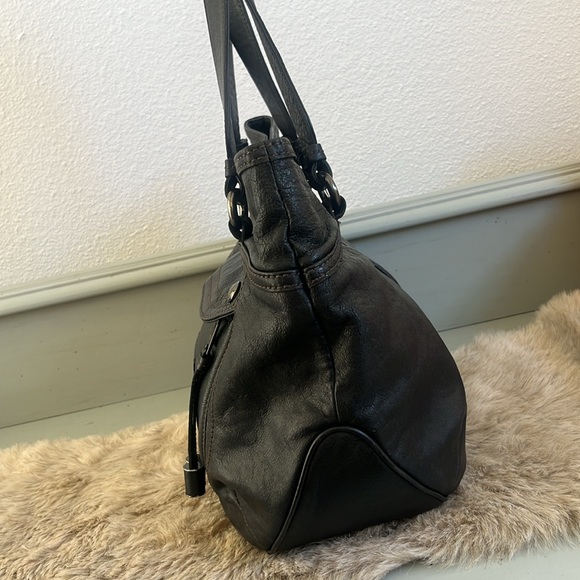 Authentic Burberry Blue Label black shoulder tote bag all leather - Picture 4 of 17